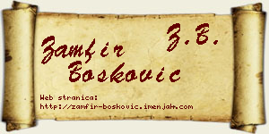 Zamfir Bošković vizit kartica
